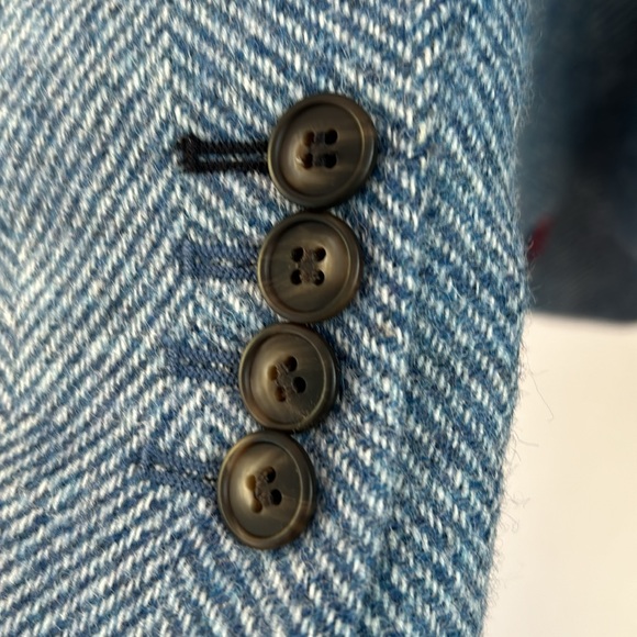 Boden Abraham Moon & Sons British Tweed Blazer in Blue Size US 8R - Picture 7 of 11